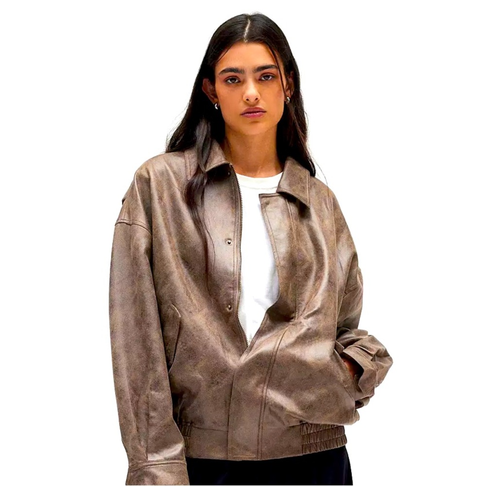 Lioness Kenny Faux Leather Bomber Jacket